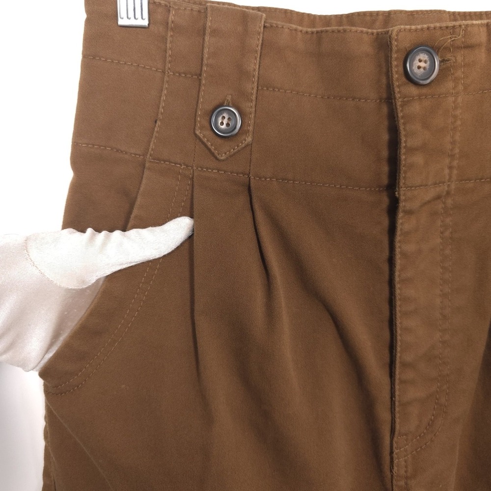 FREE PEOPLE Cargo Pants Brown High Rise Utility‎ Pockets Cropped Women Small - Picture 9 of 12